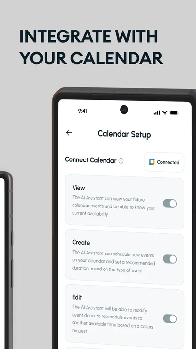 Beesly AI listing card: calendar integration.