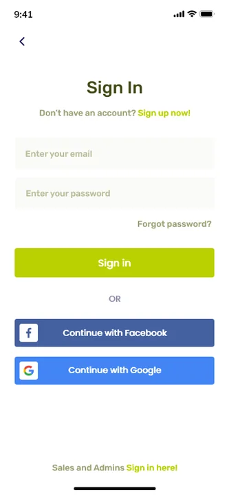 Deraya Connect sign-in screen.